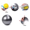 75cm Plain Yoga Ball with Pumper Multicolor - Citizen Sports - Image 5