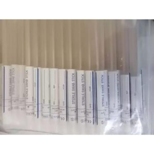 SWAB STICK STERILE WOODEN WHITE ZIP PACK 100pcs