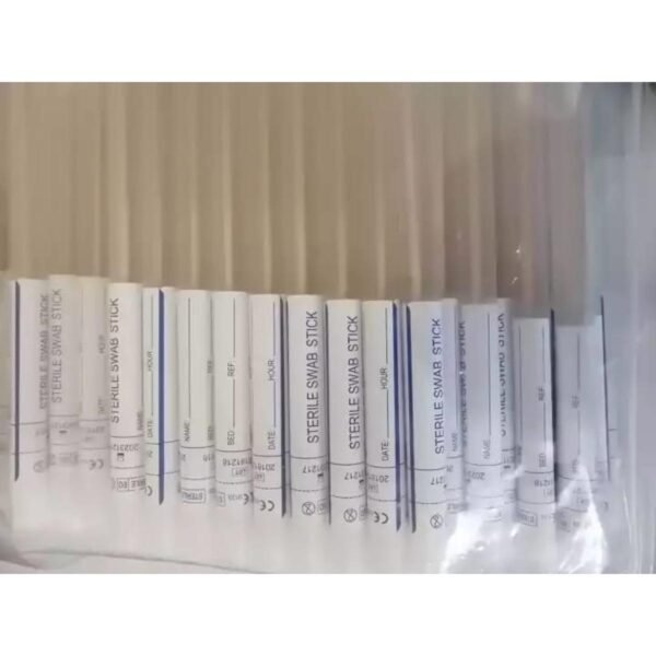 SWAB STICK STERILE WOODEN WHITE ZIP PACK 100pcs