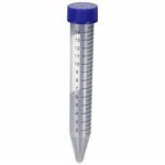 10 Pcs Plastic Centrifuge Test Tube 15 ml, Falcon Tube, Sample Container with Scale and Blue Screw Cap