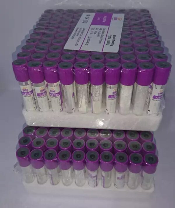 EDTA K2/K3 2ML - GLASS vacuum blood collection tube. CURE 100pcs - Image 2