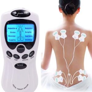 Tens machine 4 Pads 2 Port Tens Digital Therapy For Physical Pain Reduce & Body Slimming 8 Acupuncture Massager Machine