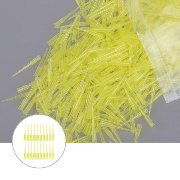 Micro pipettes Yellow Tips capacity 200ul For laboratory use -1000 pcs (1pkt)