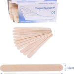 100 Pcs 6" Medical Tongue Depressors Wooden Toungue Waxing Spatula Wax Ice Cream Sticks DIY Craft