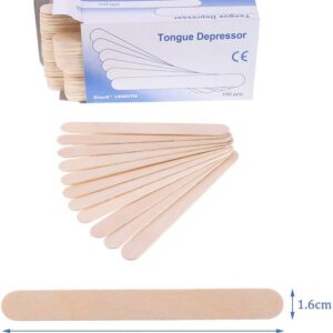 100 Pcs 6" Medical Tongue Depressors Wooden Toungue Waxing Spatula Wax Ice Cream Sticks DIY Craft