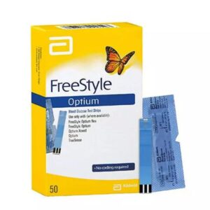 FreeStyle Optium Blood Glucose Aluminium Foil Pack 25 pcs - Patented Single Foil Packet Test Strip for Diabetes
