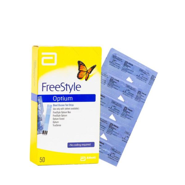 FreeStyle Optium Blood Glucose Aluminium Foil Pack 25 pcs - Patented Single Foil Packet Test Strip for Diabetes - Image 2