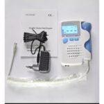 Fetal Doppler Baby Monitor (black and white) Display Portable Baby Heart Rate Monitor FD200D