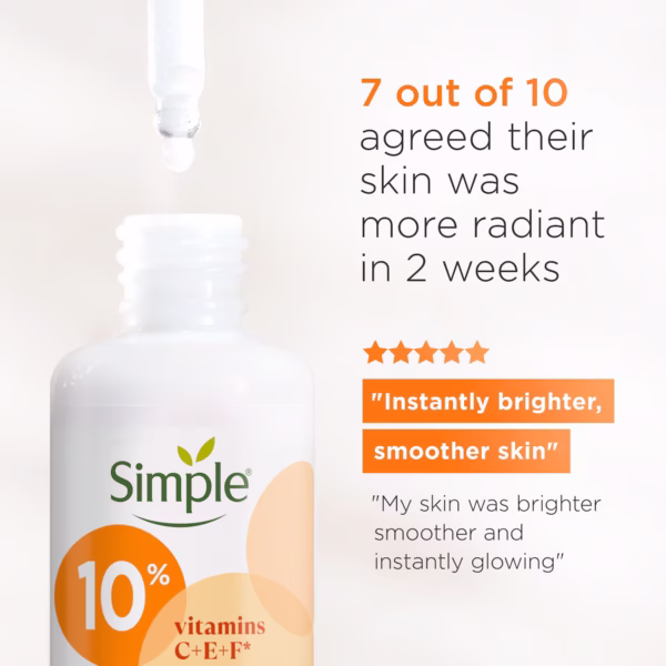 Simple Booster Serum 10% Vitamins C + E + F 30ml - Image 3