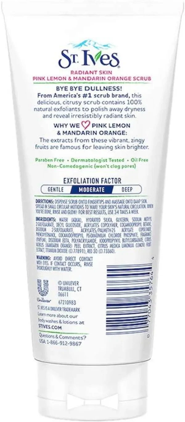 St.Ives Radiant Skin Pink lemon and Mandarin orange scrub - Image 2