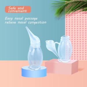 Silicone Baby Nasal Aspirator Penguin Appearance Transparent Reusable Baby Nose Cleaner Baby Nose Sucker Brand CURE