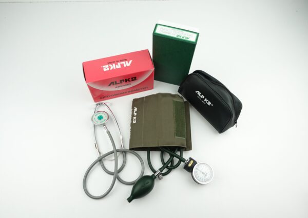 ALPK2 100%Japan Blood Pressure Monitor Aneroid Sphygmomanometer with stethoscope - Analog BP Machine full set - Image 2