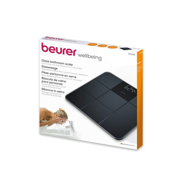 Beurer Black Glass Bathroom Scale – GS 235 - Image 5